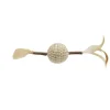 Jouet pour chat en jute avec plume L26cm (2 modèles souris ou balle)