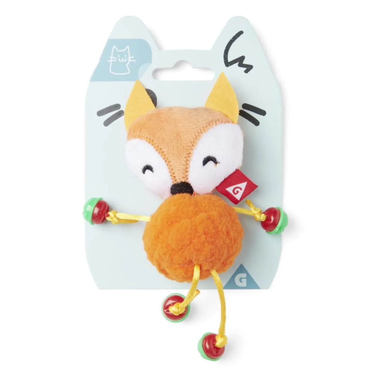 Jouet pour chat forme renard avec grelot