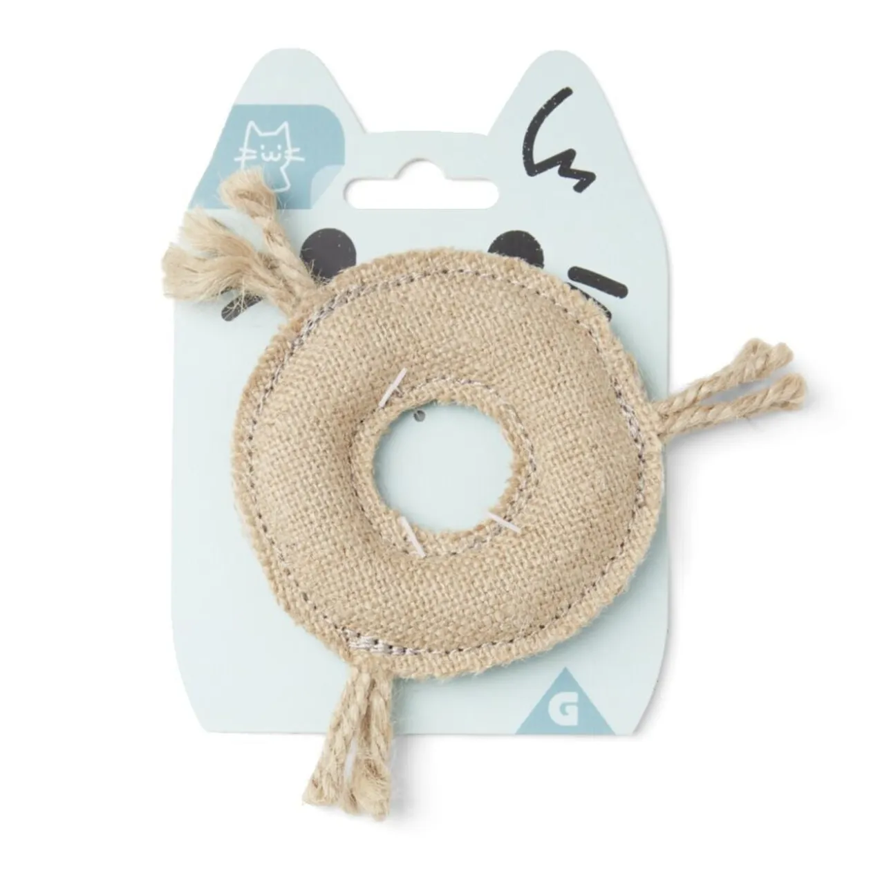 Jouet pour chat raphia donut Ø13cm