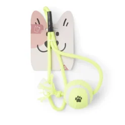 Jouet pour chien corde avec balle de tennis L.66cm < Gifi