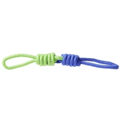 Jouet pour chien corde en coton bleu et vert Ø4,5x46cm < Gifi Outlet