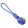 Jouet pour chien en corde en coton bleu et vert Ø7x44cm