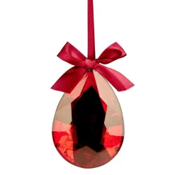 Joyau de Noël rouge à suspendre H12 cm