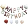 Kit arche à ballons alu et latex x37 Happy Birthday tons chocolat