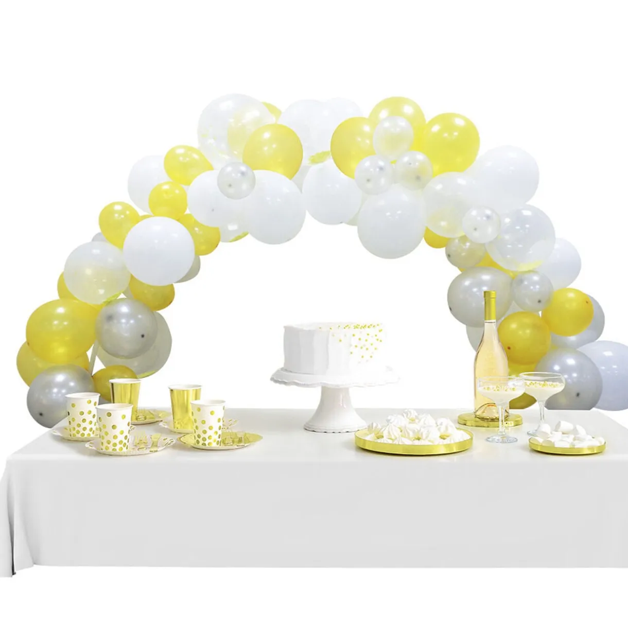Kit arche de ballons nuit gris jaune blanc 60 pièces 4m < Gifi Outlet