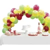 Kit arche de ballons vert jaune rouge 60 pièces 4m