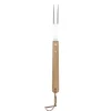 Kit barbecue 5 accessoires inox et bois avec étui de rangement 21x46cm