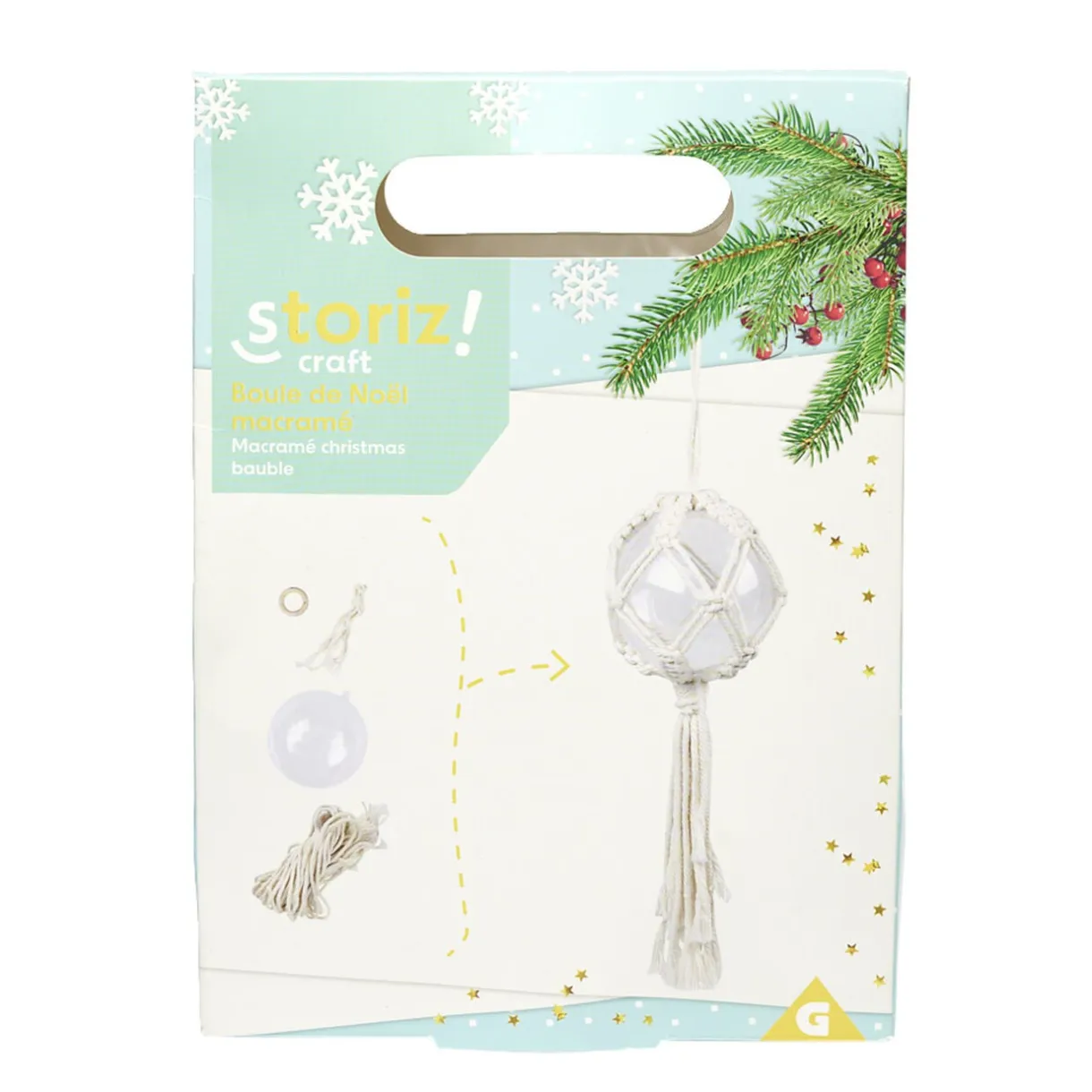 Kit création boule de Noël macramé 1 pièces < Gifi Outlet