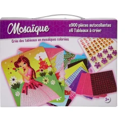 Kit création mosaïque autocollante x 6 tableaux < Gifi New