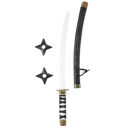 Kit d'accessoire ninja pour enfant avec sabre et 2 étoiles