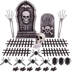 Kit décoration cimetière Halloween 24 pièces < Gifi