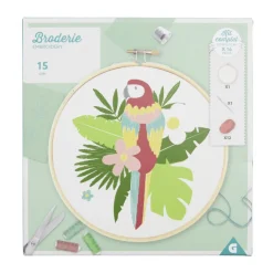 Kit de broderie au fil de coton avec support bois - 3 modèles