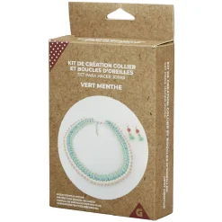 Kit de création collier et boucles d'oreilles vert menthe < Gifi Clearance