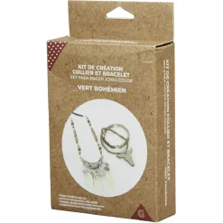 Kit de création collier et bracelet vert bohémien < Gifi Sale