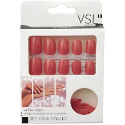 Kit de faux ongles couleur corail