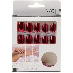 Kit de faux ongles en acrylique rouge effet miroir < Gifi Best