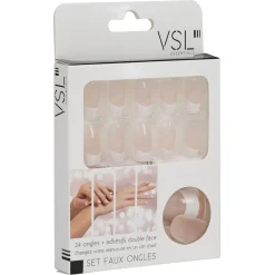 Kit de faux ongles style French manucure