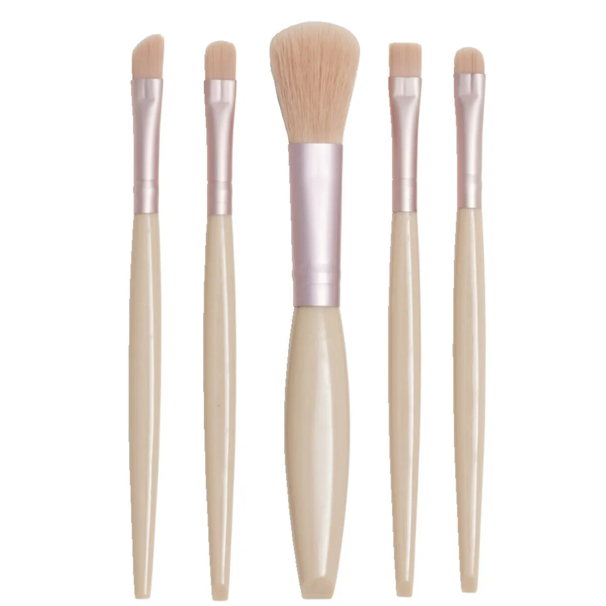 Kit de 5 pinceaux à maquillage dans boîte avec miroir 7x13,5cm < Gifi New