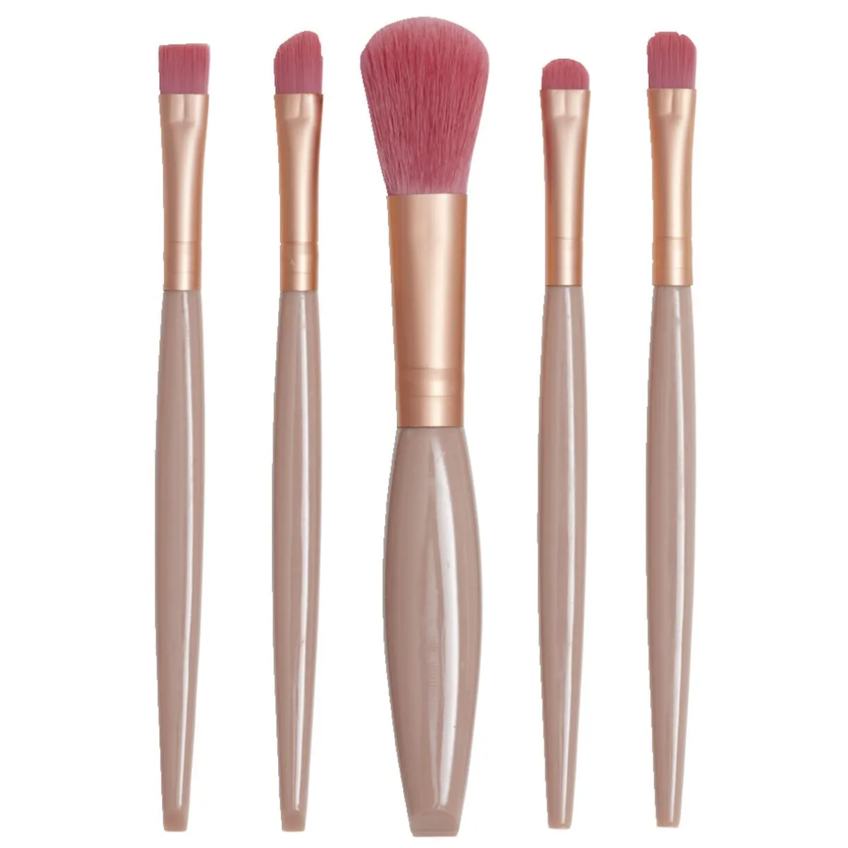 Kit de 5 pinceaux à maquillage dans boîte avec miroir 7x13,5cm < Gifi New