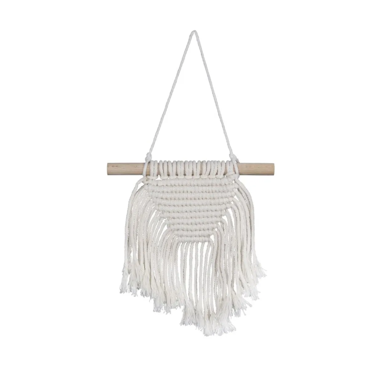Kit DIY décoration macramé à suspendre en coton beige 10xH20cm