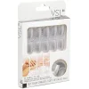 Kit faux ongles pailletés argentés 24 pièces