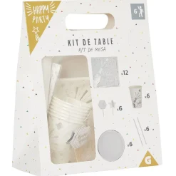 Kit jetable Bonne année vaisselle et accessoire 6 personnes argenté < Gifi Clearance