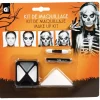 Kit maquillage gras Halloween squelette blanc gris noir