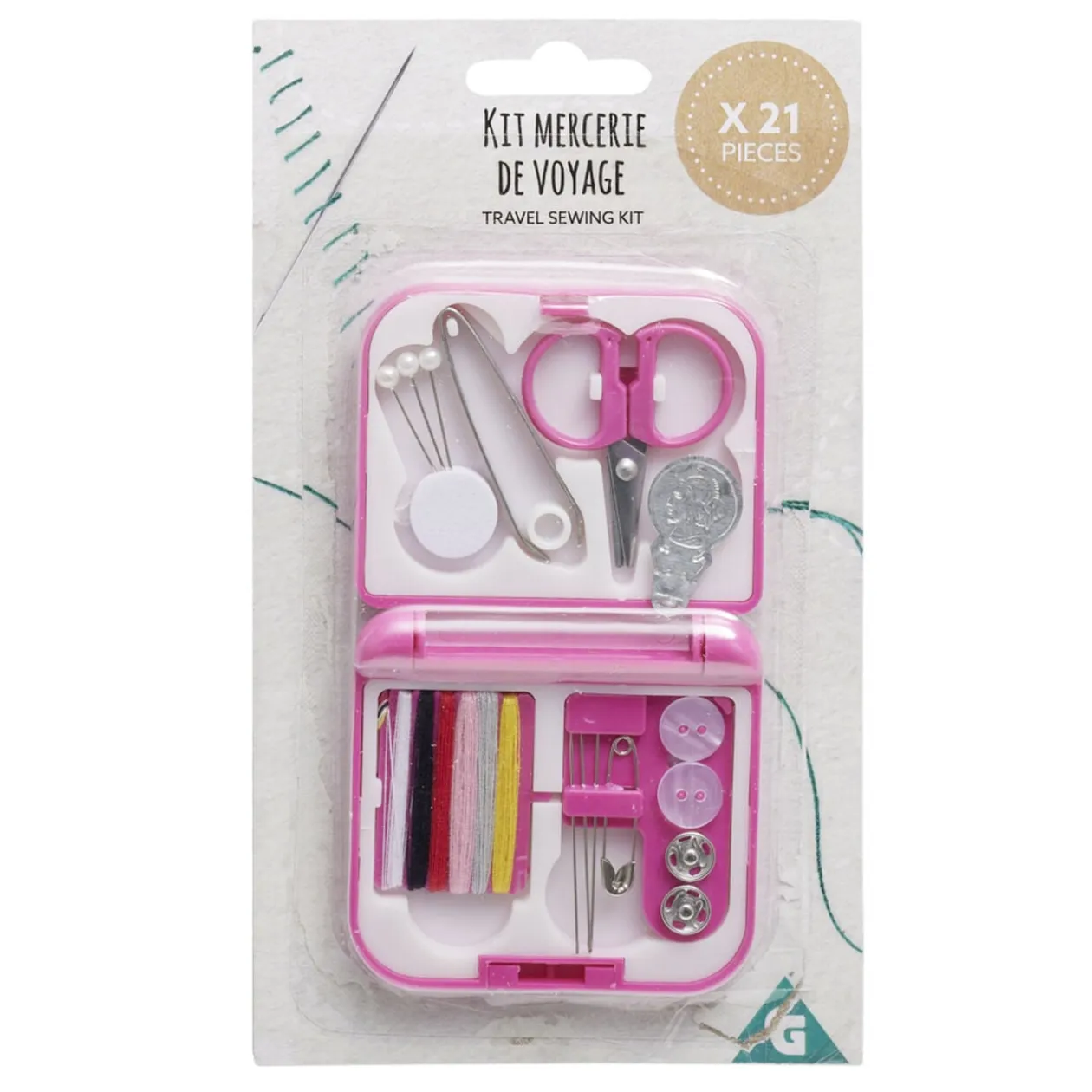 Kit mercerie trousse de voyage avec accessoires