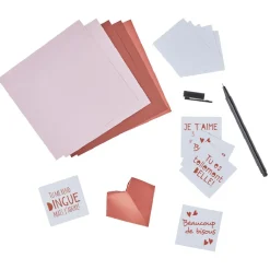 Kit origami 6 coeurs avec messages personnalisés < Gifi New