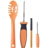 Kit outil de sculpture pour citrouille x4 plastique orange et fer