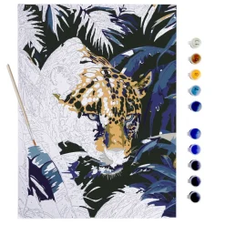 Kit peinture numéro avec pinceau et peintures 30x40cm (2 modèles)