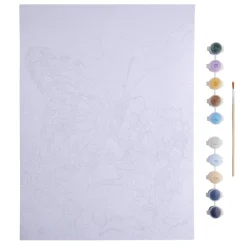 Kit peinture numéro avec pinceau et peintures 30x40cm (2 modèles)