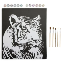 Kit peinture numéros 45x40cm avec peintures et pinceaux (3 modèles)