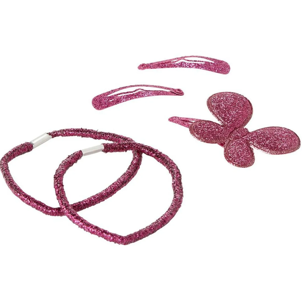 Kit pince clic clac x3 + élastique rose pailleté x4 < Gifi Discount