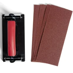 Kit ponceuse manuelle et 10 papiers abrasifs < Gifi Discount