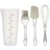 Kit pâtisserie ustensile x4 plastique et silicone beige < Gifi Discount