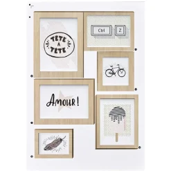 Kit 17 stickers déco effet cadre imitation bois < Gifi Hot