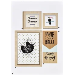 Kit 17 stickers déco effet cadre imitation bois < Gifi Hot