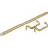 Kit tringle extensible clip'n'go aluminium effet bois L120-210cm