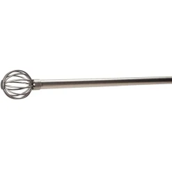 Kit tringle extensible embout globe brossé L120/210cm