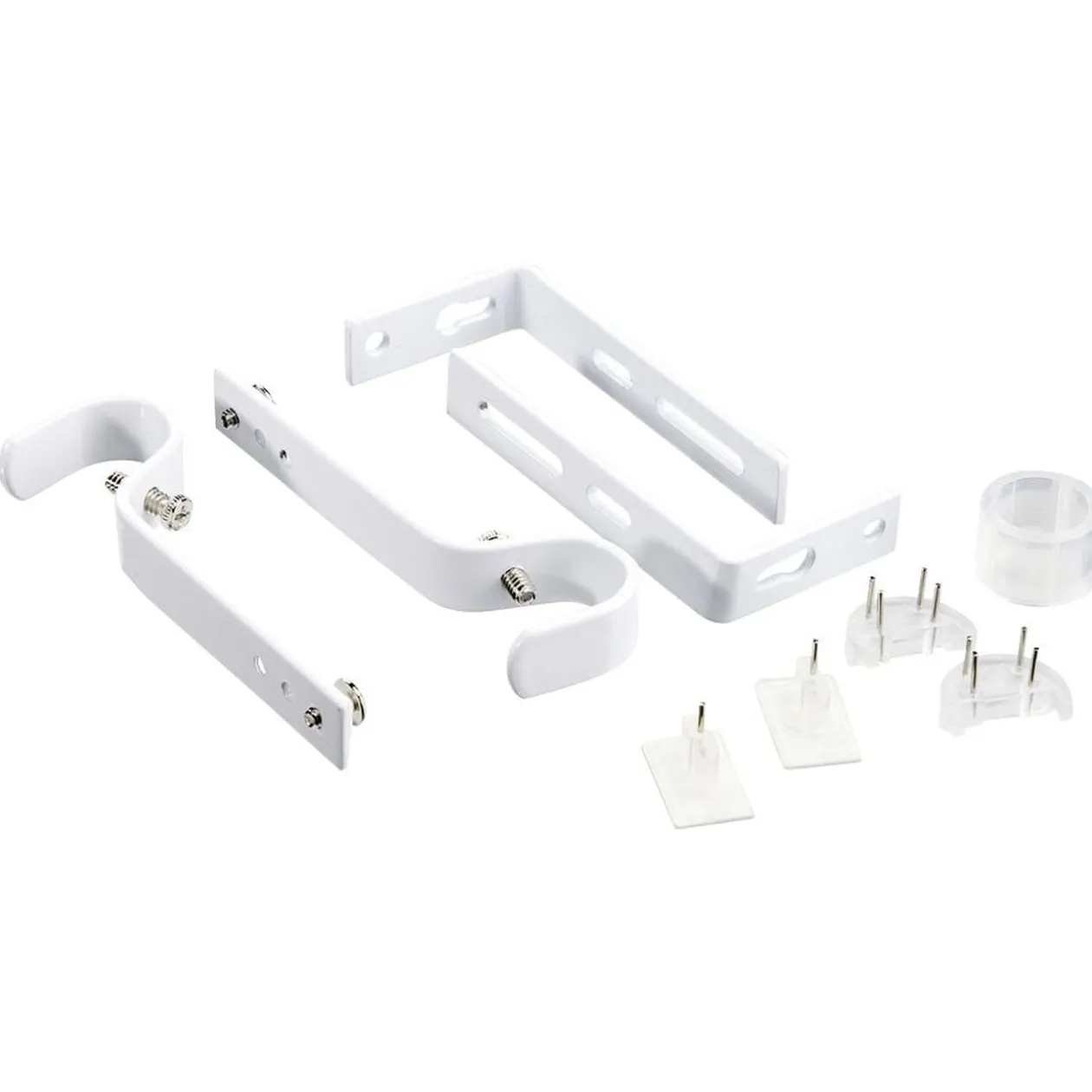 Kit tringle fixe embout mini boule blanc mat L180cm