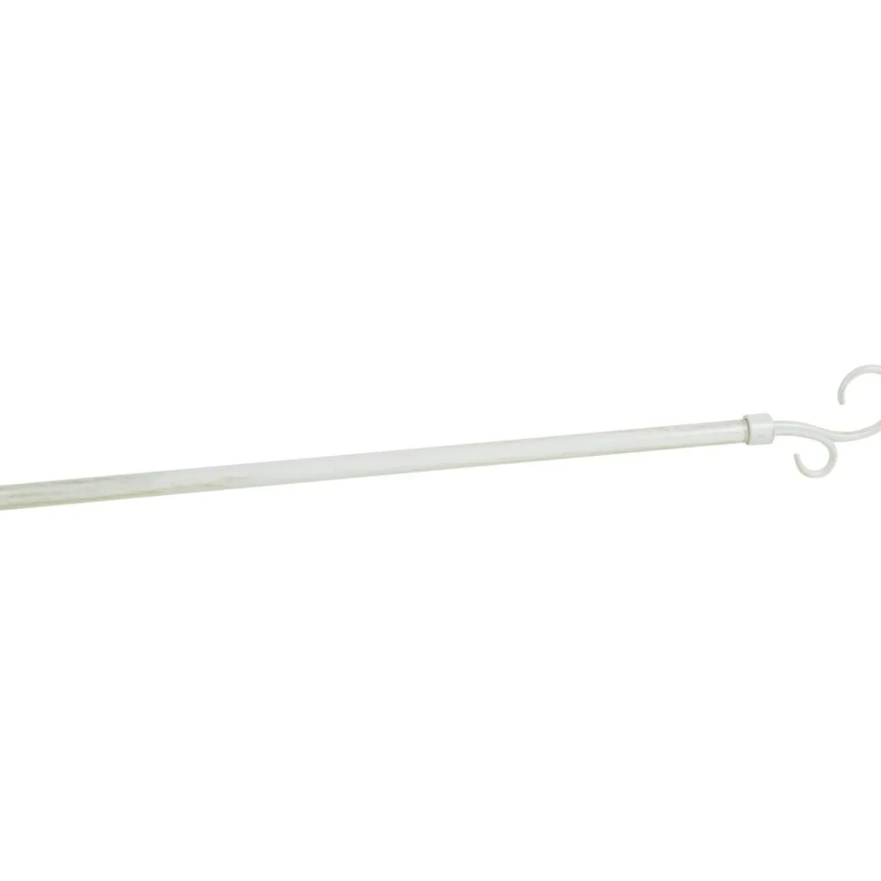 Kit Tringle à rideau extensible 95-180 cm embouts crosse blanc