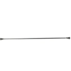 Kit Tringle à rideau Extensible 120-210 cm embouts cône strié nickel chromé