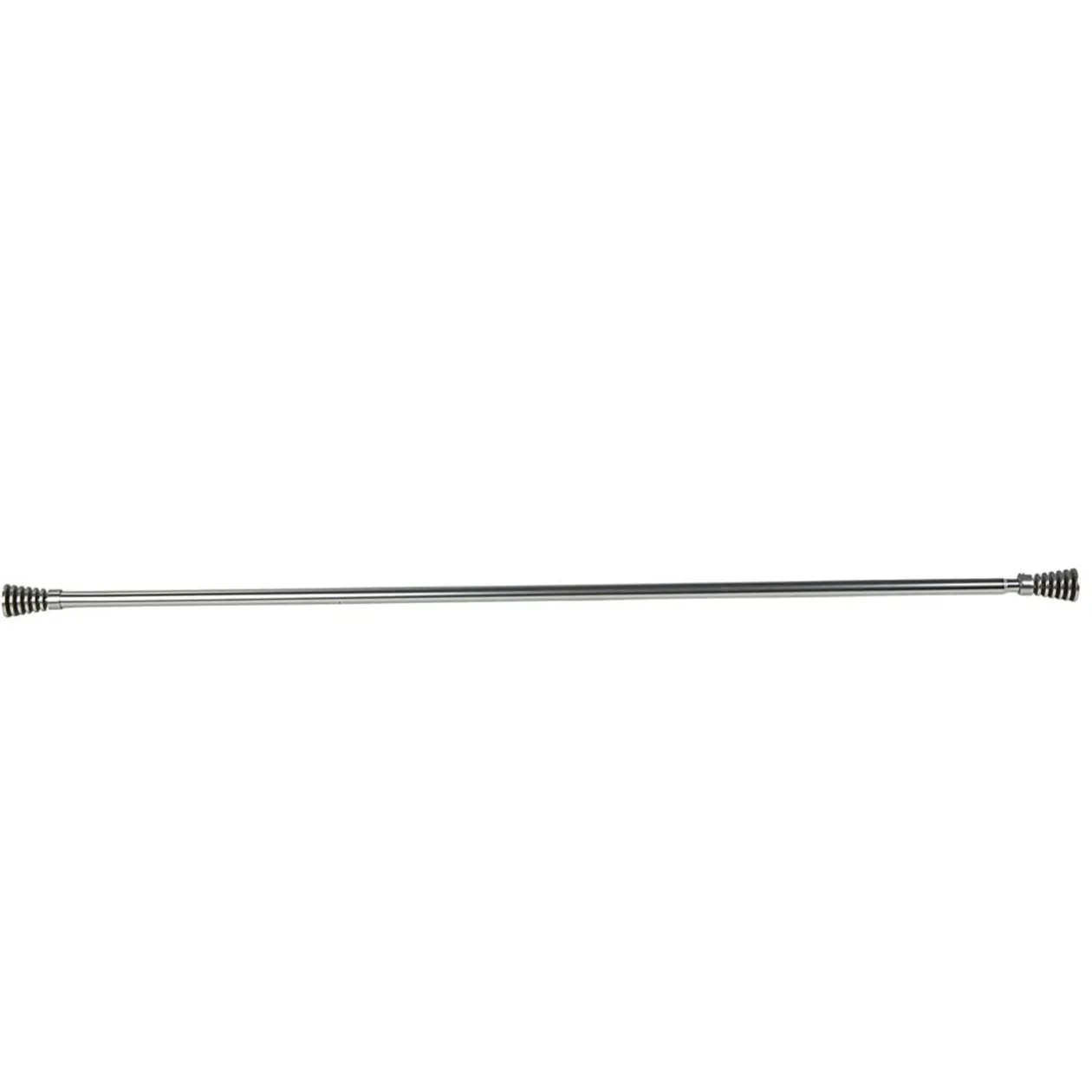 Kit Tringle à rideau Extensible 120-210 cm embouts cône strié nickel chromé