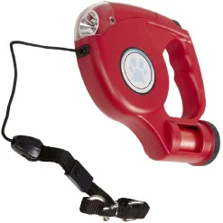 Laisse enrouleur distributeur de sac et lampe LED (2 modèles)