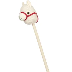 Lama à chevaucher blanc lanière rouge