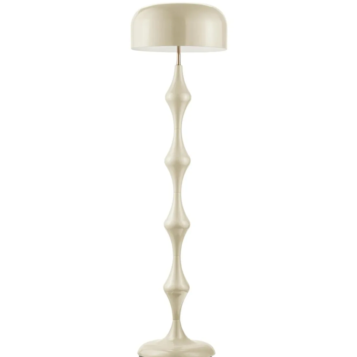 Lampadaire pied ondulé métal et plastique beige Ø45xH156cm < Gifi Online
