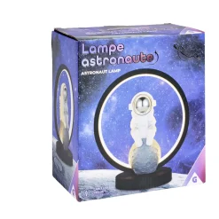 Lampe cercle lumineux avec astronaute 20x12xH22cm < Gifi Discount
