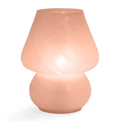 Lampe champignon à poser en verre LED Ø14xH18cm (2 modèles)