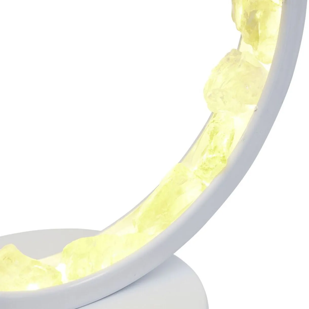 Lampe circulaire à LED avec pierres minérales < Gifi Online